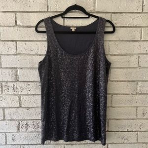 NWOT JCrew Navy Sequined Tank